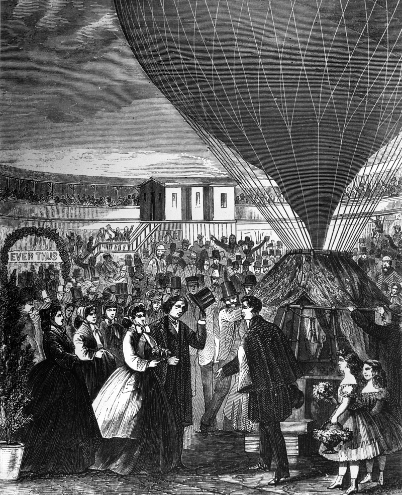Illustration for article titled Trendy Nineteenth-Century Wedding Theme: Hot Air Balloons!Â
